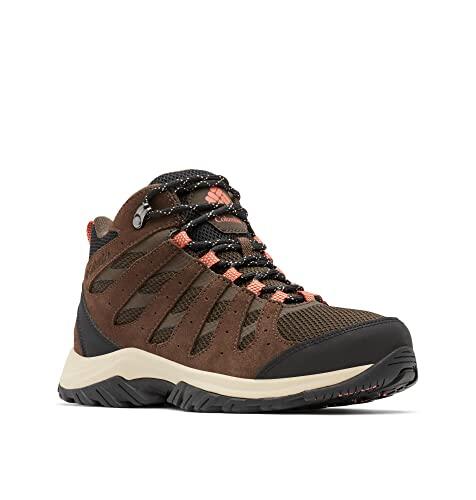 Columbia Redmond 3 Mid WP, Botas Montaña De Senderismo Y Trekking, Mujer, Marrón (Cordovan/Dark Coral 2024), 36 EU