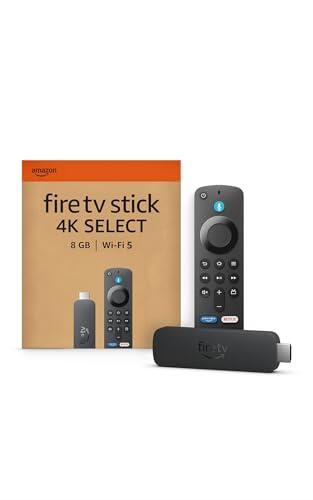 Amazon Fire TV Stick 4K Select (última generación): comienza a reproducir contenido 4K en streaming, ve cientos de miles de películas y episodios de series, encuentra series más rápido con Alexa+