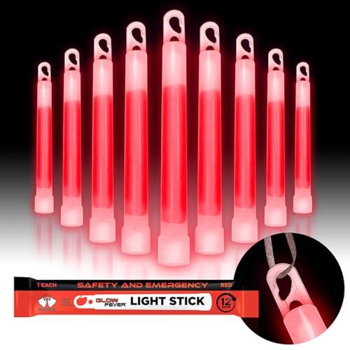 Glow Fever Barras luminosas a granel, barras de luz militares de seguridad de emergencia de 6 pulgadas, iluminadas ultra brillantes con 12 horas de duración para senderismo, fiesta, camping, apagones,