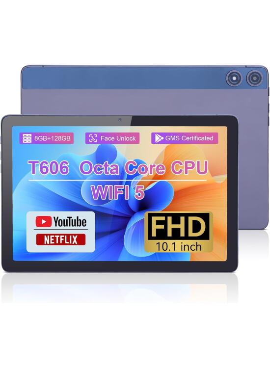 C idea Tablet 10.1 Pulgadas, Tableta Android 12 con certificación Google GMS, 8GB RAM+128GB ROM (1TB TF), Pantalla IPS Full HD de 1920 x 1200|WiFi 2.4G/5G|Cámara de 8 MP+13 MP|6000 mAh,2025
