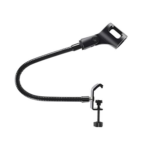 Puooifrty Soporte de micrófono Flexible Cuello de cisne Soporte de abrazadera de escritorio Micrófono Brazo Equipo de grabación para reuniones Conferencias Podcast