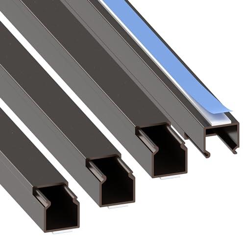 Soluciones estéticas para ordenar cables: análisis del conducto autoadhesivo en color bronce