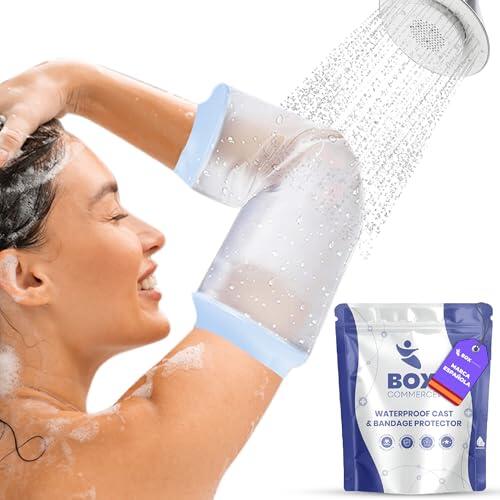 Box Commerce - Protector PICC Brazo Impermeable para Ducha - Funda Reutilizable para PICC y Vendajes - Proteccion para Heridas, Quemaduras - Manga PICC Comoda y Segura para Baño y Recuperacion