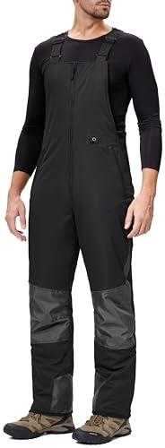 DAFENP Pantalones Nieve Esquí Hombre Invernal Pantalón Softshell Calor Pantalones Trabajo Largos Prueba Viento Impermeable Mono Outdoor Pantalón Funcional HXK9229M-Black-M