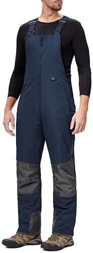 DAFENP Pantalones Nieve Esquí Hombre Invernal Pantalón Softshell Calor Pantalones Trabajo Largos Prueba Viento Impermeable Mono Outdoor Pantalón Funcional HXK9229M-Navyblue-S