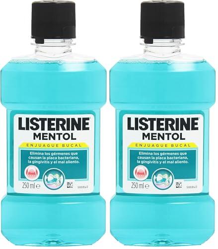 Listerine Enjuague Bucal, Mentol, 250 ml (Paquete de 2)