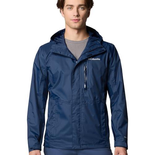 Columbia Pouring Adventure 3 Jacket, Chaqueta impermeable para la lluvia Hombre, Collegiate Navy, L