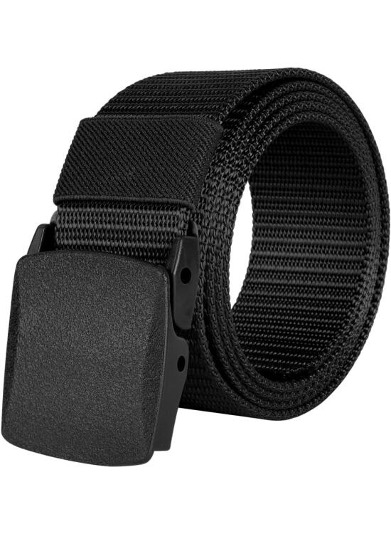 flintronic Cinturón de Lona de Nylon para Hombres, Cinturón Táctico, Cinturón de Nailon Ajustable para Viajes, Deportes y Uso Diario
