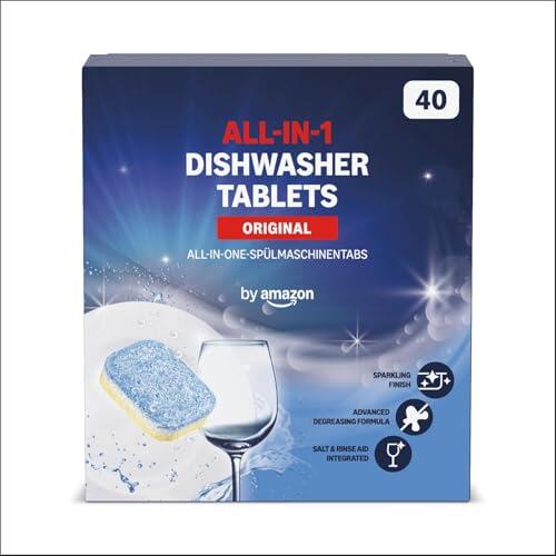 BY AMAZON - PASTILLAS PARA LAVAVAJILLAS TODO EN UNO, 40 PASTILLAS