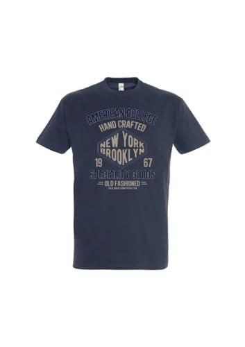 AMERICAN COLLEGE USA Camiseta Polo Camisa Sudaderas Casual Deportiva Estampada Ropa Unisex Hombre Mujer Modelo AC210 Azul Talla XL