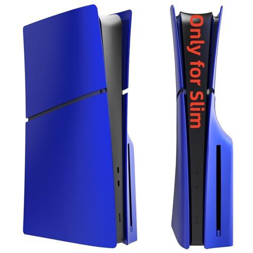 Placas de Cubierta Slim Disc Edition para Nueva Consola PS5, Paneles de Carcasa compatibles con nuevos Accesorios Delgados PlayStation 5, Placa Frontal Protectora de Repuesto (Azul Cobalto)