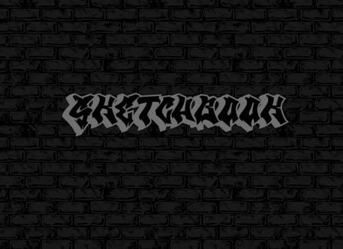 Blackbook Graffiti Wall Sketchbook: Wide Sketch Pad For Sketching, Drawing, Painting Or Doodling. Landscape sketchbook for Graffiti Artists - Black Book Sketchbook Blank Paper For Drawing