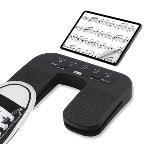Tavsou Bluetooth Page Turner Pedal para tablets Smartphones recargable silencioso (Plus)