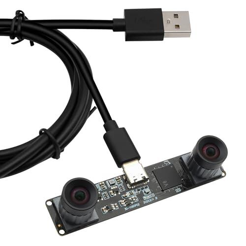 Svpro Cámara USB con dos objetivos 1080P 60 fps de alta velocidad UVC cámara industrial placa de sincronización PC cámara cámara Lightburn prismáticos grabado láser para biometría 3D VR