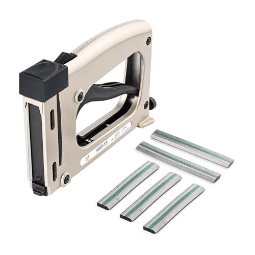 meite HM515 Grapadora para Marcos de Cuadros con 1.000 Puntas Flexibles, Manual Frame Point Driver, Herramienta para Enmarcar Cuadros, Manualidades y Marcos de Fotos