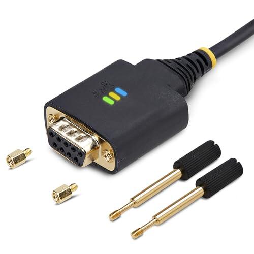 StarTech Cable Adaptador USB a Serie de Módem Nulo RS232 3m - Retención COM - FTDI - USB DB9 - Tornillos Intercambiables - Indicadores LED