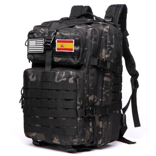 GUJOIN Mochila Tática 50 Litros con Sistema Molle - Gran Capacidad Militar Impermeable para Emergencias de 3 Días Caza Senderismo y Acampadas - Mochila para Actividades al Aire Libre