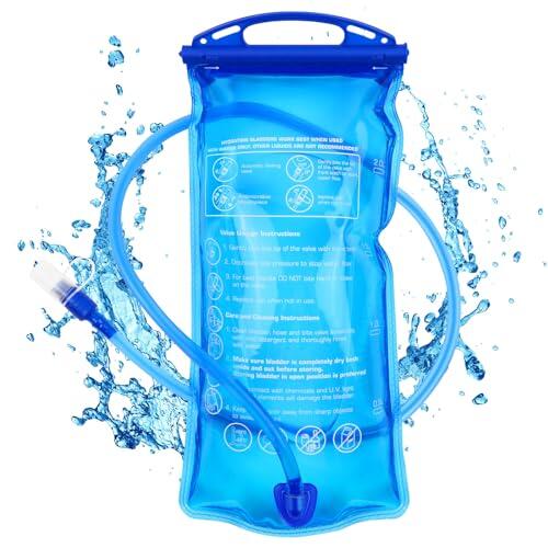 flintronic 2L Bolsa de Agua Portátil, Vejiga de Hidratación, Bolsa de Agua sin BPA, Depósito de Agua a Prueba de Fugas, para Mochila de Senderismo Campamento Ciclismo