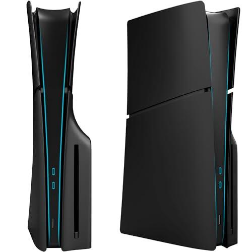 ElitePlay Carcasa Negra para Placas Frontales Delgadas de PS5, Carcasa de Placa de Repuesto, Accesorios Negros Mate para Playstation 5 Slim Model Disc Edition