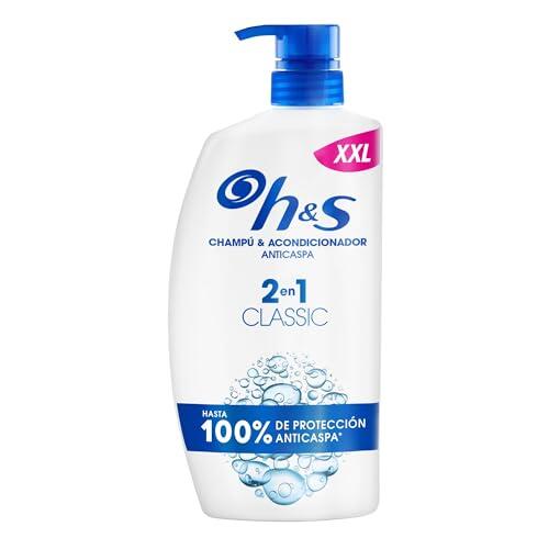 H&S Classic 2en1 Champú y Acondicionador Anticaspa 1000ml Con Dispensador. Actúa Contra La Caspa, Grasa Y Picor desde el Primer Lavado. Pelo Sin Caspa + Hidratado