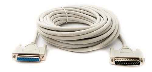 System-S D Sub - Cable de módem nulo (10 m, 25 pines macho a hembra, adaptador RS530 DB25), color gris