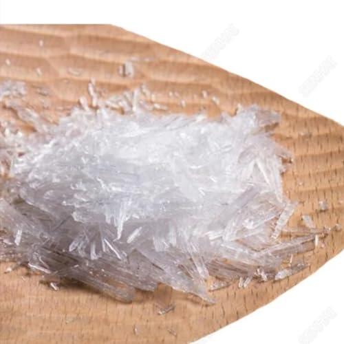 CRIGEMA - Mentol en Cristales - 100gr - Puro al 100% - Envasado en una Bolsita con cierre de cremallera (100 gramos)