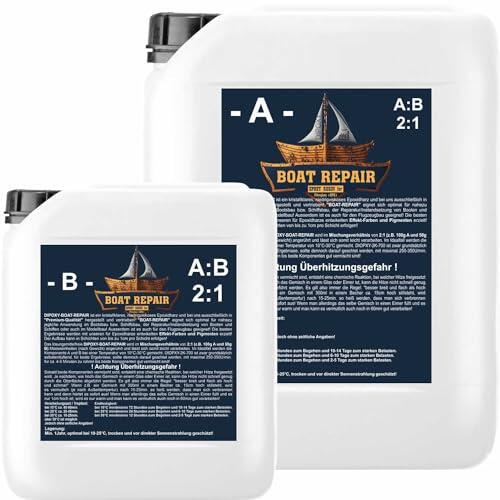 Resina epoxica para reparación y construcción de barcos, coches, aeronáuticas y modelismo, 2,25 kg