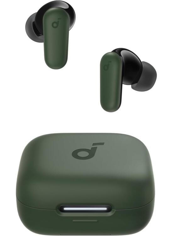 Soundcore P30i de Anker Auriculares con Cancelación de Ruido, Cancelación de Ruido Potente e Inteligente, Graves Potentes, 45 Horas de Reproducción, Estuche 2 en 1 y Soporte para el Móvil, IP54