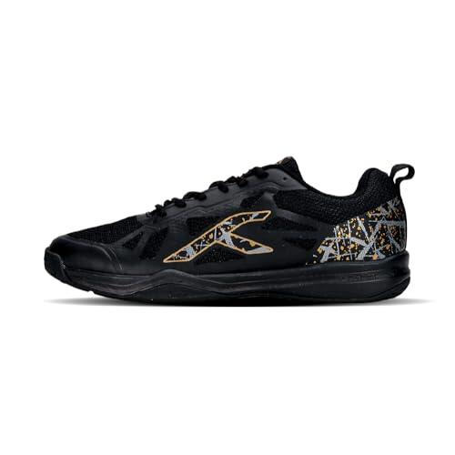 HUNDRED Blade Non-Marking, Zapatos de bádminton Hombre, Black/Gold, 44 EU