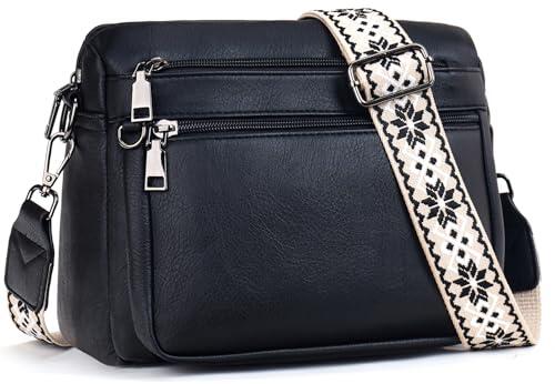 MUIIKOLA Bolso de mano para mujer mediano - Correa ancha suave