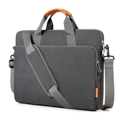 bagasin Bolsa de transporte para ordenador portátil de 15, 15.6 y 16 pulgadas, maletín de tela repelente al agua, cargador superior ligero, para negocios o escuela
