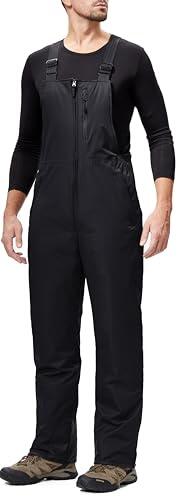 DAFENP Pantalones Nieve Esquí Hombre Invernal Pantalón Softshell Calor Pantalones Trabajo Largos Prueba Viento Impermeable Mono Outdoor Pantalón Funcional HXK9129M-Black-L