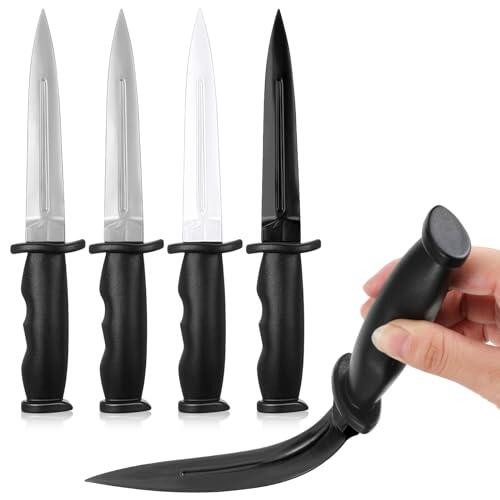 Aoriher 4 cuchillos de goma para entrenamiento de artes marciales (multicolor)