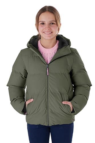 killtec Niñas Chaqueta acolchada/chaqueta de invierno con capucha KOW 357 GRLS QLTD JCKT, moos, 164, 42150-000