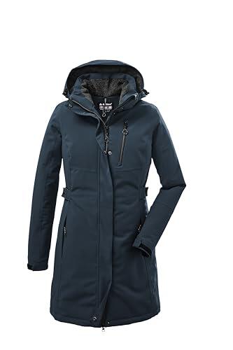 killtec Mujer Parka/parka funcional con capucha con cremallera KOW 165 WMN PRK, hellpetrol, 42, 37726-000