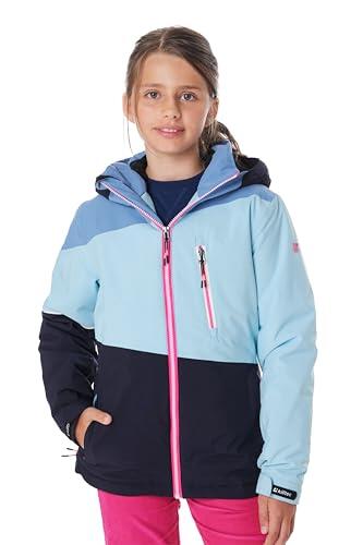 killtec Niñas Chaqueta de esquí/chaqueta funcional con capucha y protección contra la nieve KSW 331 GRLS SKI JCKT, hell denim, 176, 42091-000