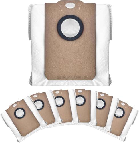 Doctor Robot 6 Bolsas de Recambio para Cecotec Conga 2299, 2499, 7490 Immortal y 8290 Immortal Ultra Power, Bolsas de 3 L para Base de Autovaciado, Doble Capa Antifugas
