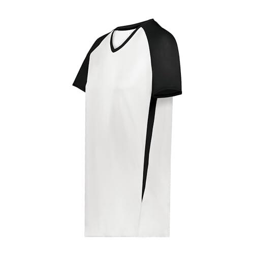 Augusta Sportswear Cortador de Galletas para niñas y Cuello en V, Blanco/Negro, M