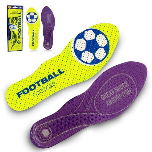 Footgel - Plantillas Botas de Futbol | Plantillas Gel Deportivas Hombre/Mujer Transpirables, Cómodas | Estabilizadoras, Previenen Lesiones, Dolores en Pies, Rodillas y Lumbares | Tallas 39 a 42