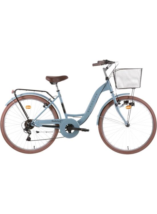 A.T.L.A.S. Bicicleta Ciudad 26'' Scrapper Railway 1 LTD Vintage Talla M Equipado con 6 velocidades y Equipo Completo de la Ciudad