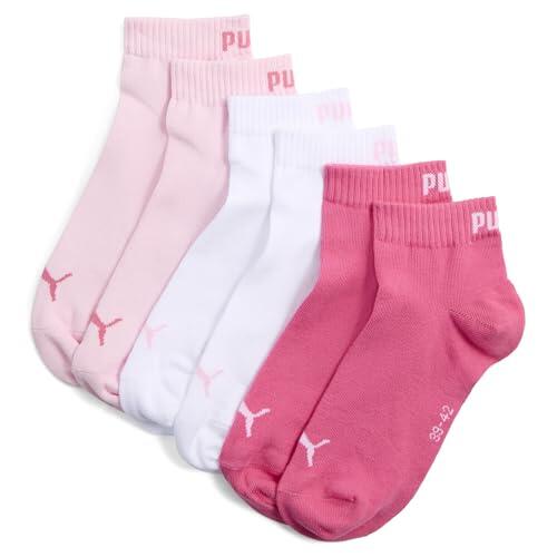 PUMA Unisex Quarter Plain, Calcetines Unisex adulto, Rosa Lady, 39-42