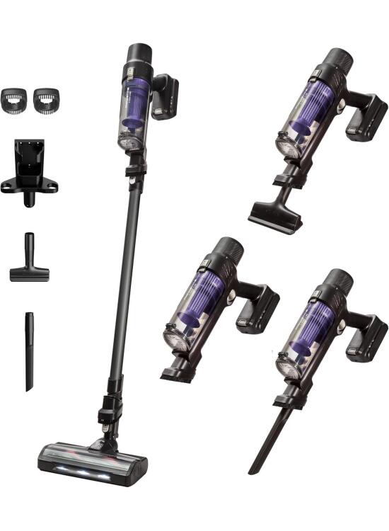 Rowenta X-PERT 7.60, Aspiradora Escoba Sin Cable, 140 W, Batería 45 Min, Ultraligero 2 kg, Cepillo con LED, Accesorios para Coche, Suelo y Techo, RH6A33WO