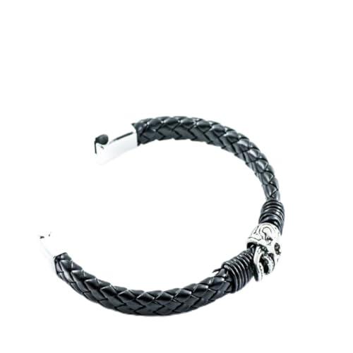 PACKOVE 1 Pc pulsera para hombre pulseras de calavera para hombre pulseras hombre brazaletes hombre esposas pulsera con cierre magnético de los hombres Acero inoxidable