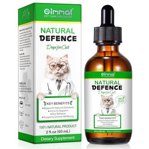 Antibióticos Naturales para Gatos,60ml Cat Multivitamin es antibióticos Efecto Antibacteriano para los,apoya inmunológico y Gatos Alivio de Alergias,Suministros de Salud Gatos