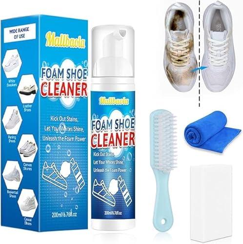 Limpiador Zapatillas, limpiador zapatillas blancas, Kit Limpieza Zapatillas de Zapatos para Eliminar Manchas, Kit de limpieza de zapatos Para limpiador de cuero, tejido, botas, lona y gamuza