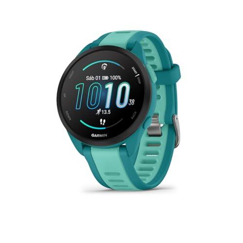 Garmin Forerunner 165 Music, Reloj Inteligente para Correr con GPS, Pantalla Táctil AMOLED, Métricas Optimizadas, Planes de Entrenamiento, Pay, Autonomía de 11 Días, Azul