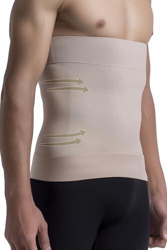 SLIMCELL Gambetti Faja Abdominal Hombre Reductora Modeladora – Microfibra Transpirable Sin Costuras, Faja Reductora Hombre Vientre Plano Efecto Adelgazante, Masaje 3D Invisible – Made in Italy