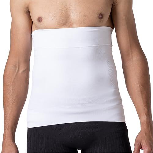 SLIMCELL Faja Abdominal Moldeadora Anticelulítica para Hombre - Banda Abdominal Adelgazante para Hombre de Microfibra, Ropa Interior Moldeadora, Transpirable Sin Costuras, Vientre Plano - Hecho en