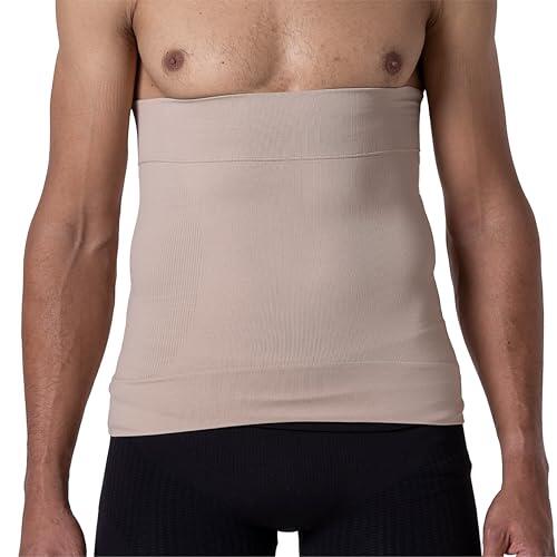 Slimcell - Faja de Compresión Para Hombre, Abdominal Plana, Elástica, Ropa Interior Moldeadora - Made in Italy, Nude, S