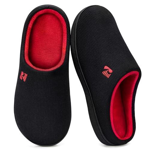 RockDove Zapatilla de dos tonos y espuma viscoelástica para Hombre, 42/43 EU, Negro y Rojo